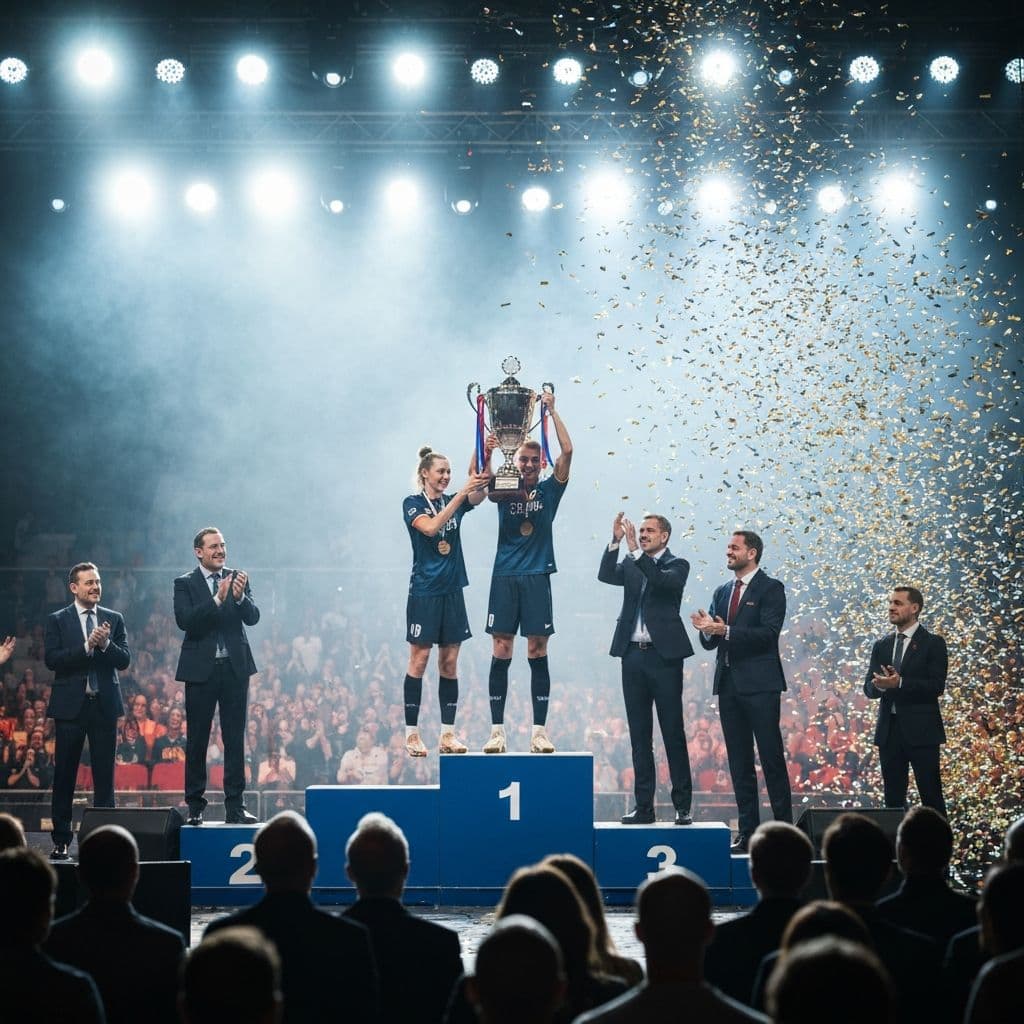 Award ceremony at sports tournament