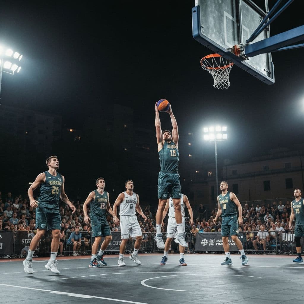 Basketball tournament action